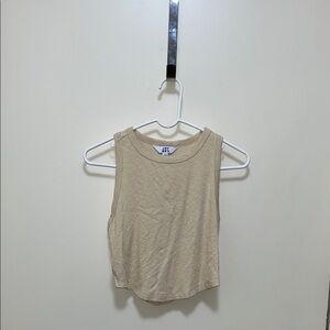 JoyLab light cream Crop Tank Top XS